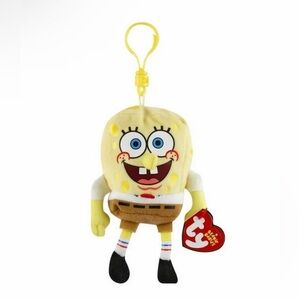 Ty Beanie Baby SPONGEBOB 5" Plastic Key Clip New